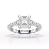 Asscher Cut 2.33 CT Lab Diamond Engagement Ring - Jama Jewels